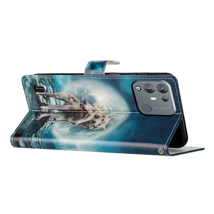 For Blackview A55 Pro Colored Drawing Leather Phone Case(Twin Wolves) - More Brand by PMC TechLife | Online Shopping South Africa | PMC TechLife | Buy Now Pay Later Mobicred