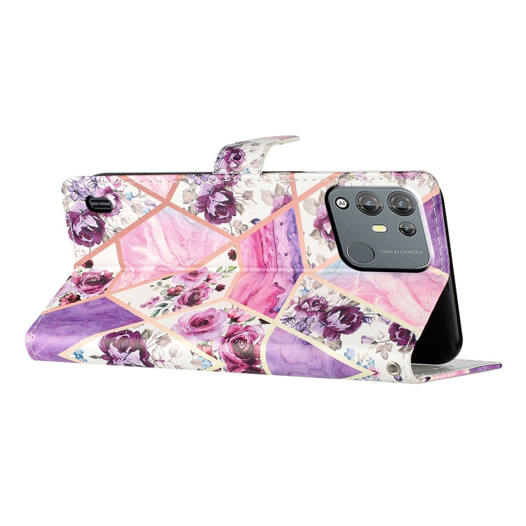 For Blackview A55 Pro Colored Drawing Leather Phone Case(Purple Marble) - More Brand by PMC Jewellery | Online Shopping South Africa | PMC Jewellery | Buy Now Pay Later Mobicred