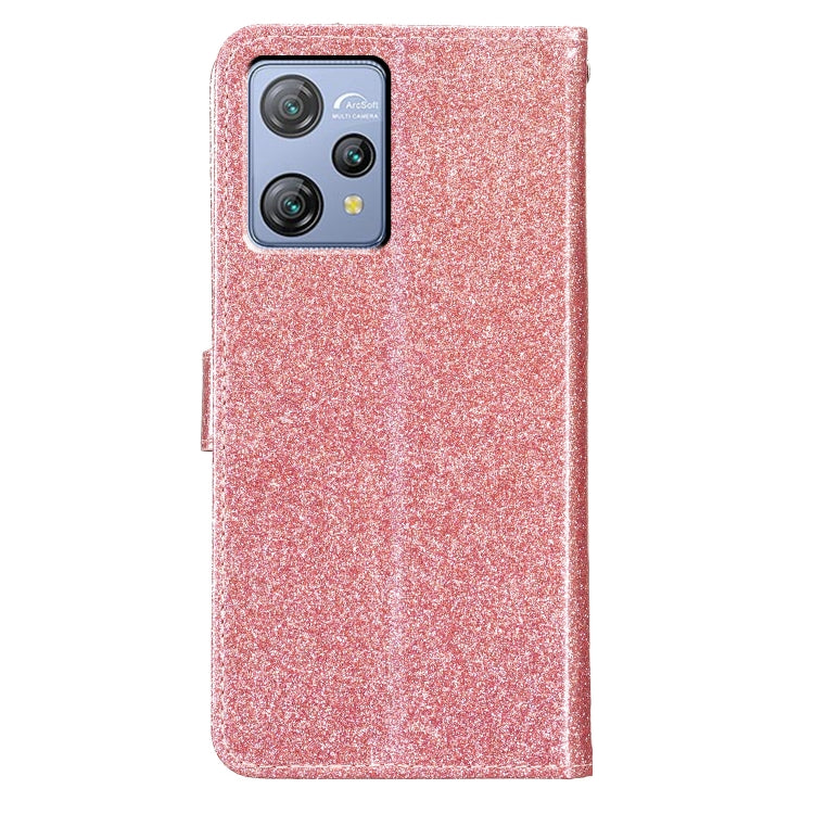 For Blackview A53 Pro Glitter Powder Flip Leather Phone Case(Rose Gold) - More Brand by PMC TechLife | Online Shopping South Africa | PMC TechLife | Buy Now Pay Later Mobicred