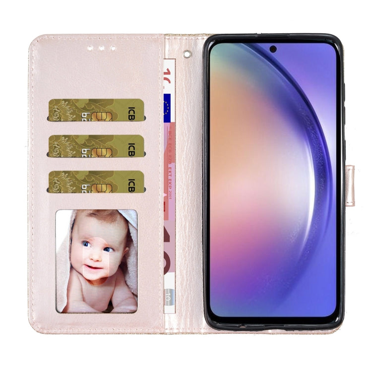 For Blackview A55 Pro Glitter Powder Flip Leather Phone Case(Gold) - More Brand by PMC TechLife | Online Shopping South Africa | PMC TechLife