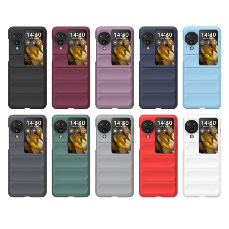 For OPPO Find N3 Flip Magic Shield Fold PC Shockproof Phone Case(Grey) - Find N3 Flip Cases by PMC TechLife | Online Shopping South Africa | PMC TechLife | Buy Now Pay Later Mobicred