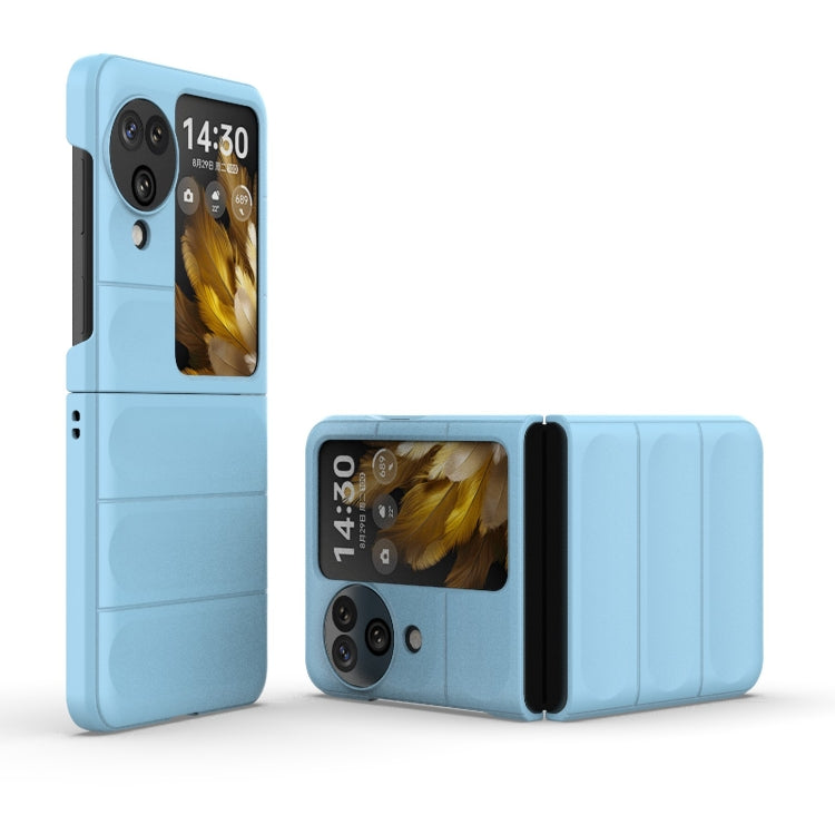 For OPPO Find N3 Flip Magic Shield Fold PC Shockproof Phone Case(Light Blue) - Find N3 Flip Cases by PMC Jewellery | Online Shopping South Africa | PMC Jewellery | Buy Now Pay Later Mobicred
