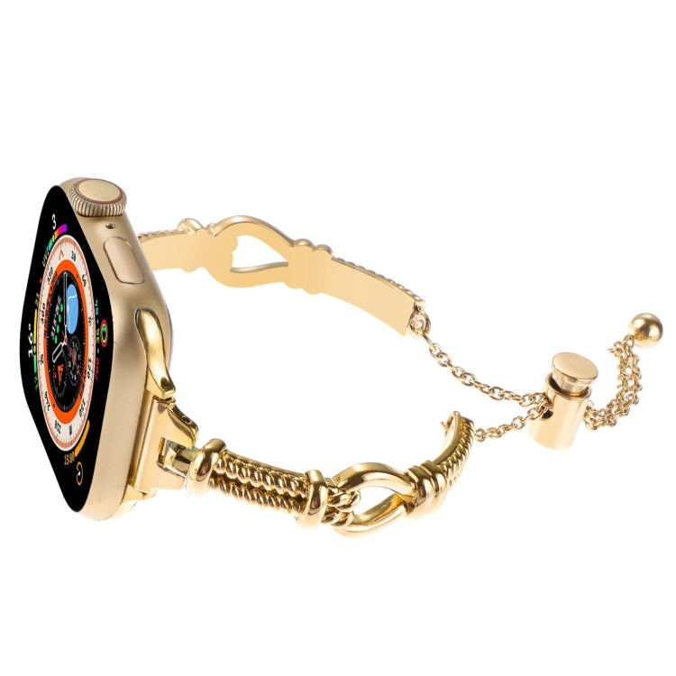 For Apple Watch Series 5 44mm Twist Metal Bracelet Chain Watch Band(Gold) - Watch Bands by PMC Jewellery | Online Shopping South Africa | PMC Jewellery