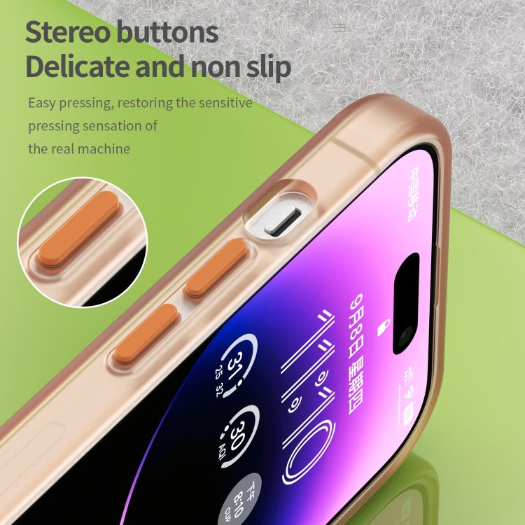 For iPhone 16 Pro MagSafe Frosted Translucent TPU + PC Full Coverage Phone Case(Orange) - iPhone 16 Pro Cases by PMC TechLife | Online Shopping South Africa | PMC TechLife | Buy Now Pay Later Mobicred