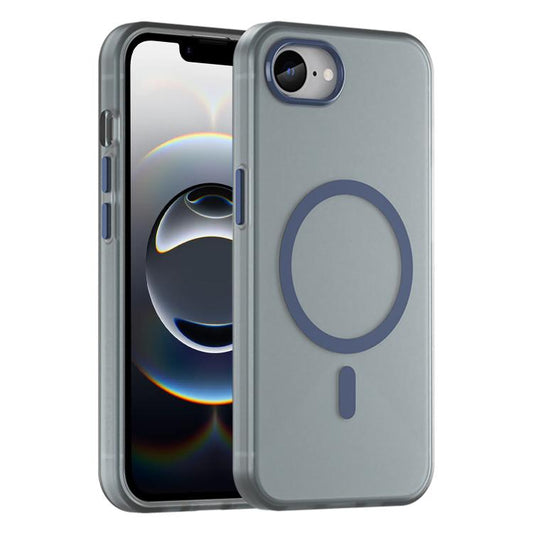 For iPhone 16e MagSafe Frosted Translucent TPU + PC Full Coverage Phone Case(Dark Blue) - iPhone 16e Cases by PMC Jewellery | Online Shopping South Africa | PMC Jewellery | Buy Now Pay Later Mobicred