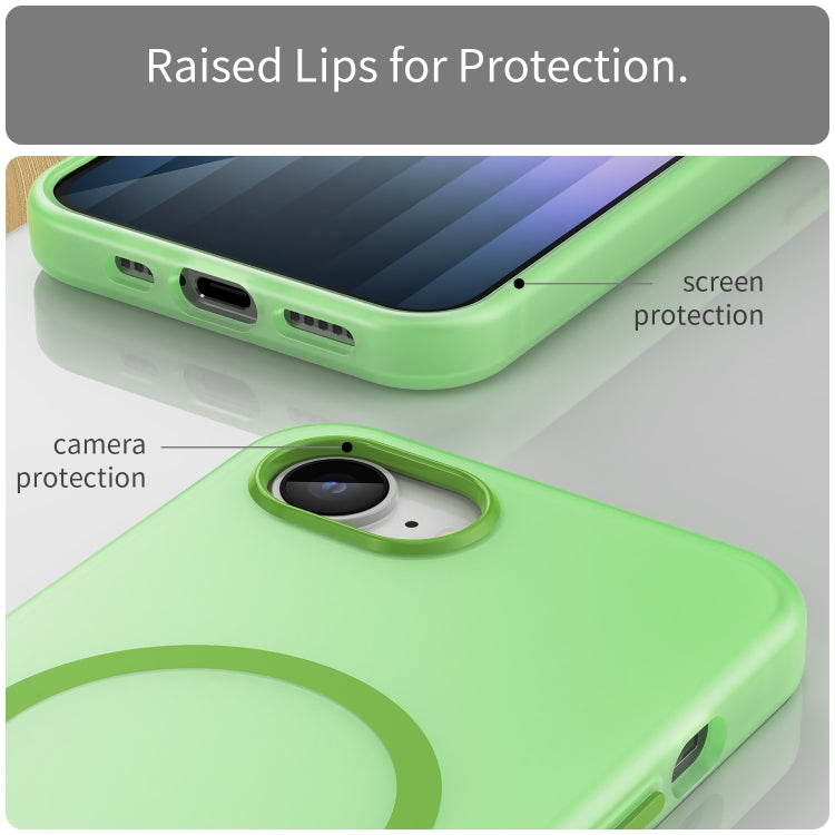 For iPhone 16e MagSafe Frosted Translucent TPU + PC Full Coverage Phone Case(Green) - free shipping - PMC TechLife - Order now!