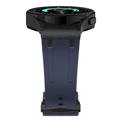 For Samsung Galaxy watch 4 / 5 / 6 AP Series Liquid Silicone Watch Band(Black Blue) - Watch Bands by PMC Jewellery | Online Shopping South Africa | PMC Jewellery