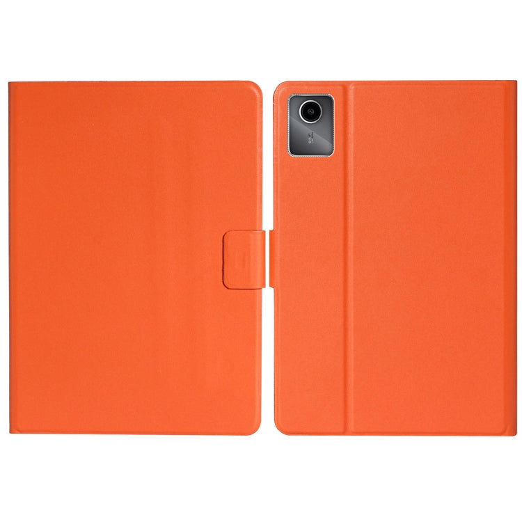 For Lenovo Tab M11/ Xiaoxin Pad 11 2024 Pure Color Smart Leather Tablet Case(Orange) - Lenovo by PMC Jewellery | Online Shopping South Africa | PMC Jewellery | Buy Now Pay Later Mobicred