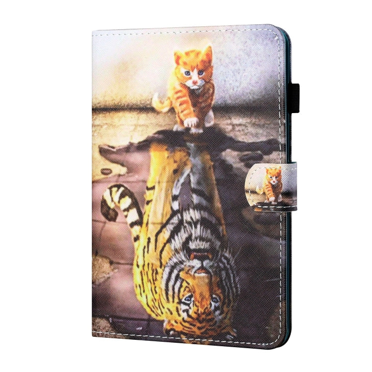 For Lenovo Tab P12 2023 / TB370FU Coloured Drawing Stitching Smart Leather Tablet Case(Cat and Tiger) - Lenovo by PMC TechLife | Online Shopping South Africa | PMC TechLife | Buy Now Pay Later Mobicred