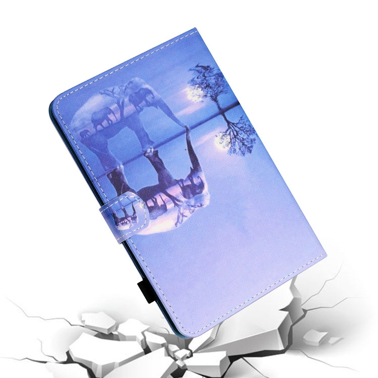 For Lenovo Tab M11/ Xiaoxin Pad 11 2024 Coloured Drawing Stitching Smart Leather Tablet Case(Tree and Elephant) - Lenovo by PMC Jewellery | Online Shopping South Africa | PMC Jewellery | Buy Now Pay Later Mobicred