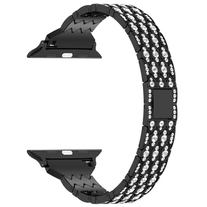 For Apple Watch SE 2022 44mm Devil Eye Diamond Bracelet Metal Watch Band(Black) - Watch Bands by PMC Jewellery | Online Shopping South Africa | PMC Jewellery