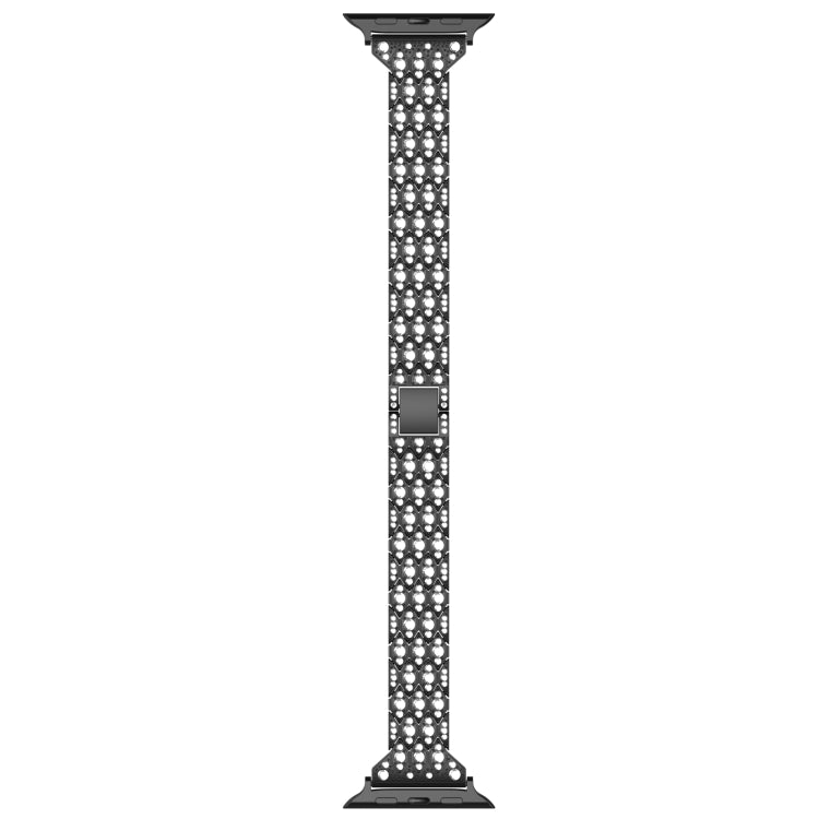 For Apple Watch Series 5 40mm Devil Eye Diamond Bracelet Metal Watch Band(Silver) - Watch Bands by PMC TechLife | Online Shopping South Africa | PMC TechLife