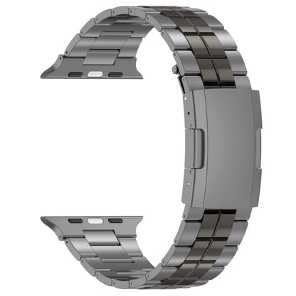 For Apple Watch SE 44mm Tortoise Buckle Titanium Steel Watch Band(Grey) - Watch Bands by PMC Jewellery | Online Shopping South Africa | PMC Jewellery