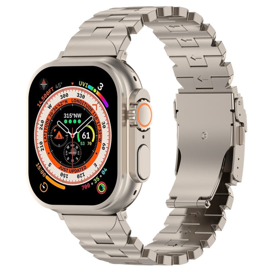 For Apple Watch Ultra 2 49mm Butterfly Type Titanium Steel Watch Band(Titanium) - Watch Bands by PMC Jewellery | Online Shopping South Africa | PMC Jewellery