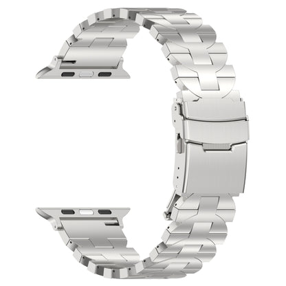 For Apple Watch Ultra 2 49mm Butterfly Type Titanium Steel Watch Band(Silver) - Watch Bands by PMC Jewellery | Online Shopping South Africa | PMC Jewellery