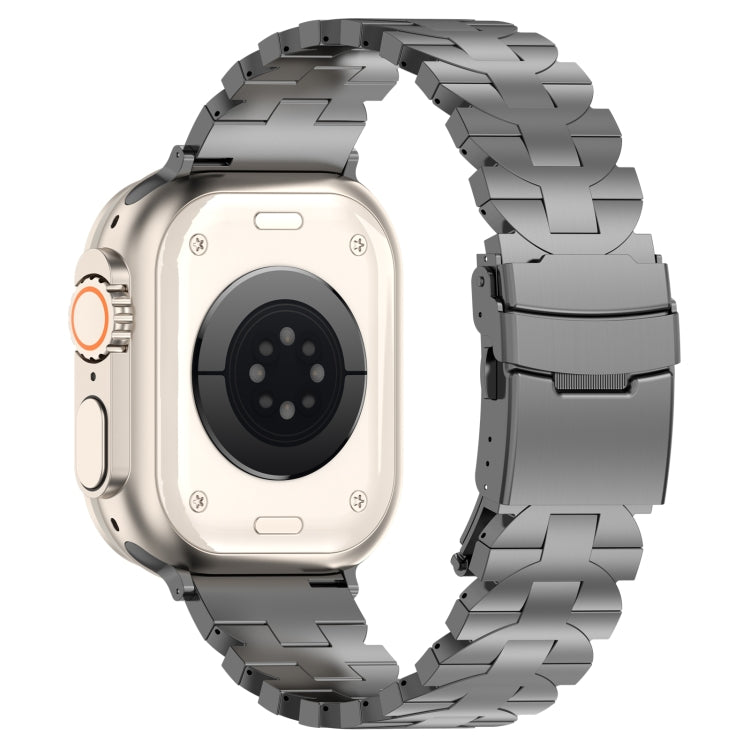 For Apple Watch Series 9 41mm Butterfly Type Titanium Steel Watch Band(Grey) - free shipping - PMC TechLife - Order now!