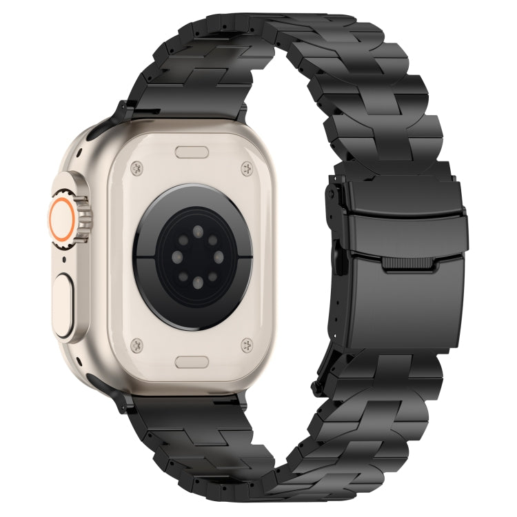 For Apple Watch SE 40mm Butterfly Type Titanium Steel Watch Band(Black) - Watch Bands by PMC TechLife | Online Shopping South Africa | PMC TechLife