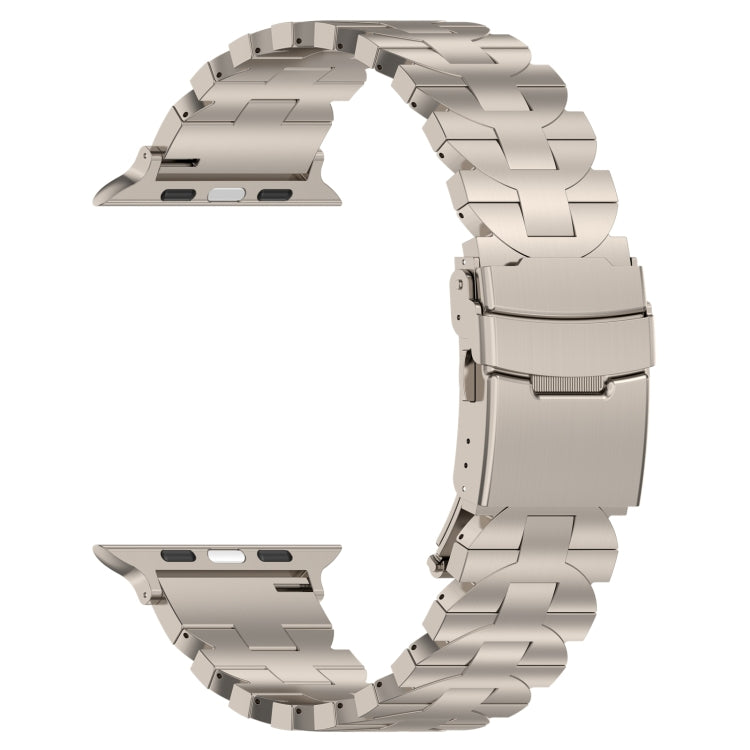 For Apple Watch Series 6 44mm Butterfly Type Titanium Steel Watch Band(Titanium) - Watch Bands by PMC Jewellery | Online Shopping South Africa | PMC Jewellery