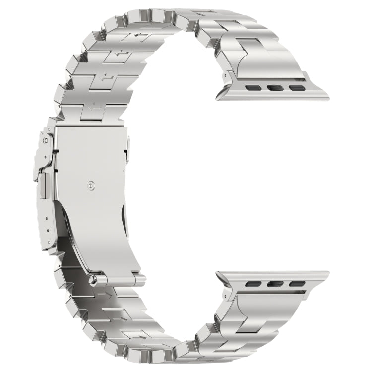 For Apple Watch Series 5 40mm Butterfly Type Titanium Steel Watch Band(Silver) - Watch Bands by PMC TechLife | Online Shopping South Africa | PMC TechLife