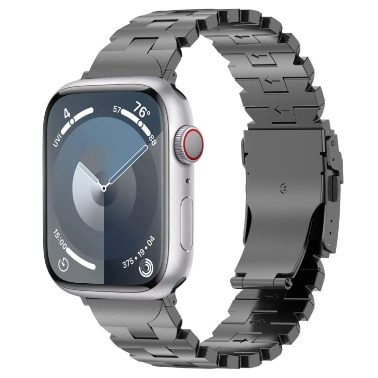 For Apple Watch Series 4 40mm Butterfly Type Titanium Steel Watch Band(Grey) - Watch Bands by PMC TechLife | Online Shopping South Africa | PMC TechLife