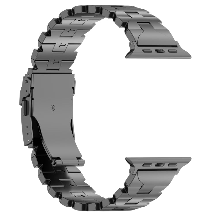 For Apple Watch Series 3 38mm Butterfly Type Titanium Steel Watch Band(Grey) - Watch Bands by PMC TechLife | Online Shopping South Africa | PMC TechLife