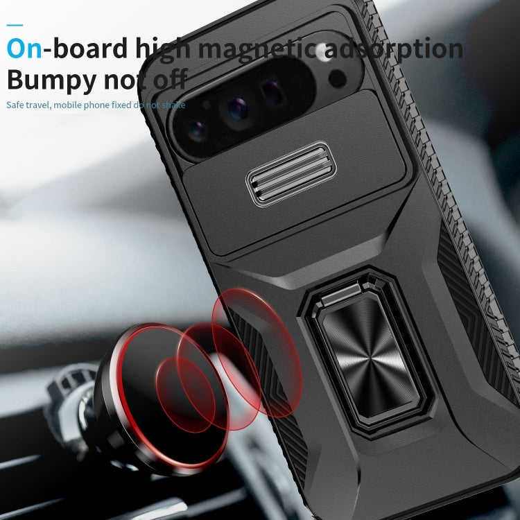 For Google Pixel 9 Pro XL Sliding Camshield Holder Phone Case(Black) - Google Cases by PMC TechLife | Online Shopping South Africa | PMC TechLife | Buy Now Pay Later Mobicred