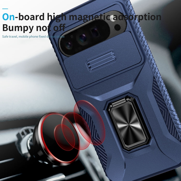 For Google Pixel 9 Pro XL Sliding Camshield Holder Phone Case(Blue) - Google Cases by PMC TechLife | Online Shopping South Africa | PMC TechLife | Buy Now Pay Later Mobicred