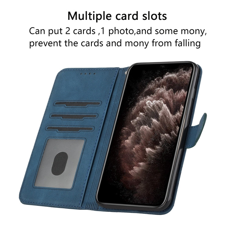 For Google Pixel 9 Pro Cubic Skin Feel Flip Leather Phone Case(Blue) - Google Cases by PMC TechLife | Online Shopping South Africa | PMC TechLife | Buy Now Pay Later Mobicred