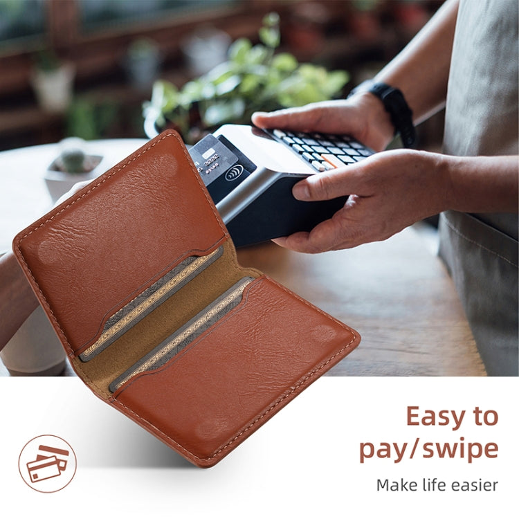 For iPhone 16 Pro Max Denior Cowhide Texture Leather MagSafe Detachable Wallet Phone Case(Brown) - iPhone 16 Pro Max Cases by Denior | Online Shopping South Africa | PMC TechLife | Buy Now Pay Later Mobicred