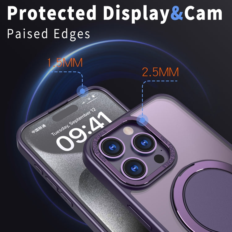 For iPhone 13 Pro Max 360-degree Rotating MagSafe Magnetic Holder Phone Case(Purple) - iPhone 13 Pro Max Cases by PMC TechLife | Online Shopping South Africa | PMC TechLife