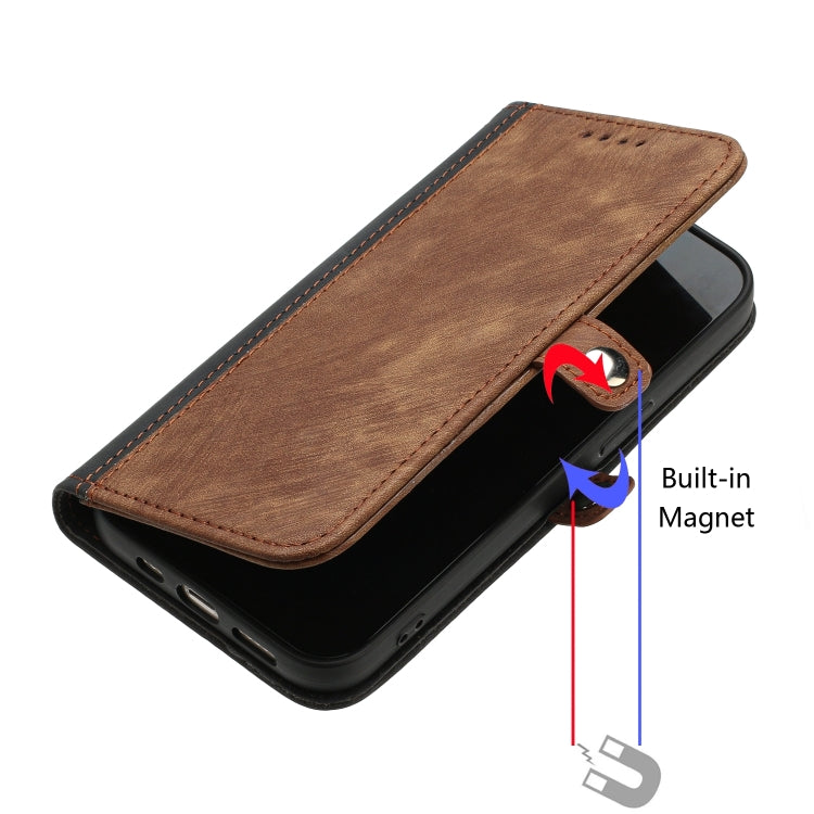 For Google Pixel 9 Pro Side Buckle Double Fold Hand Strap Leather Phone Case(Brown) - Google Cases by PMC TechLife | Online Shopping South Africa | PMC TechLife | Buy Now Pay Later Mobicred
