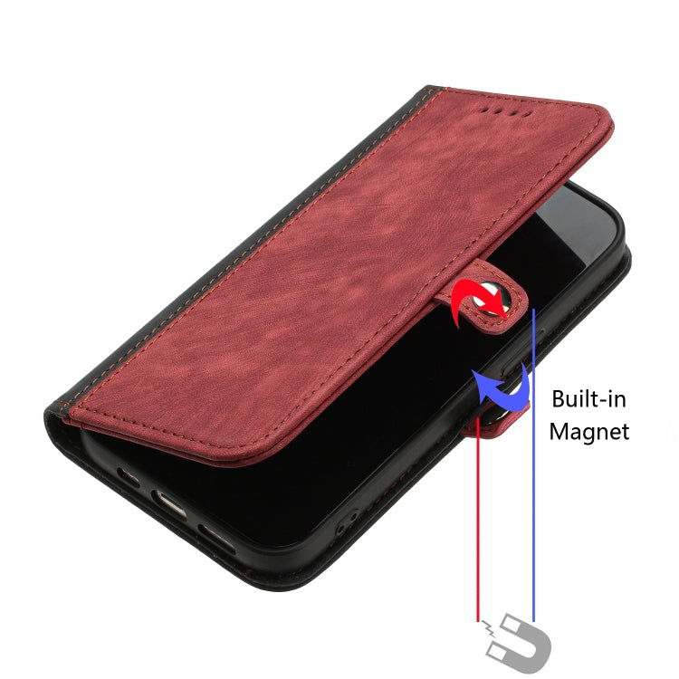 For Google Pixel 9 Side Buckle Double Fold Hand Strap Leather Phone Case(Red) - Google Cases by PMC TechLife | Online Shopping South Africa | PMC TechLife | Buy Now Pay Later Mobicred