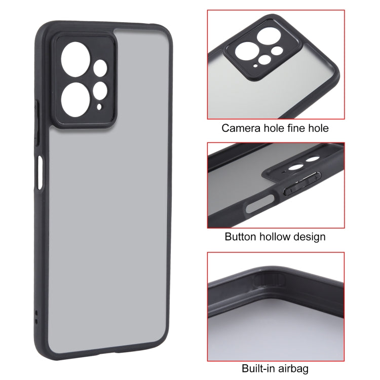 For Xiaomi Redmi Note 12 Pro Fine Pore Matte Black TPU + PC Phone Case - Xiaomi Cases by PMC TechLife | Online Shopping South Africa | PMC TechLife | Buy Now Pay Later Mobicred