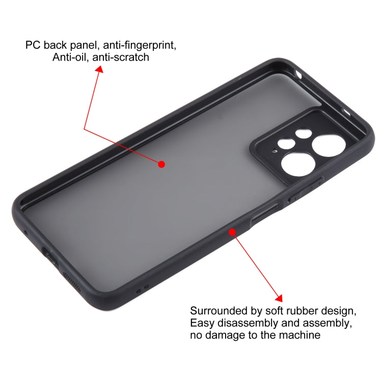 For Xiaomi Redmi Note 12 Pro Fine Pore Matte Black TPU + PC Phone Case - Xiaomi Cases by PMC TechLife | Online Shopping South Africa | PMC TechLife | Buy Now Pay Later Mobicred