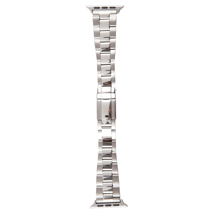 For Apple Watch SE 2023 44mm Three-Bead Stainless Steel Watch Band(Silver) - free shipping - PMC TechLife - Order now!