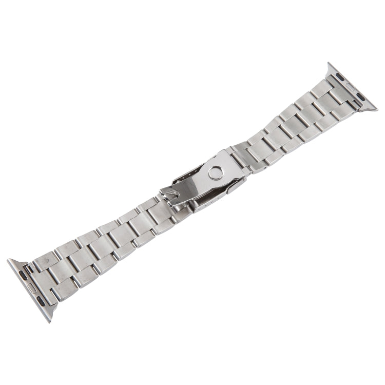 For Apple Watch SE 44mm Three-Bead Stainless Steel Watch Band(Silver) - free shipping - PMC TechLife - Order now!