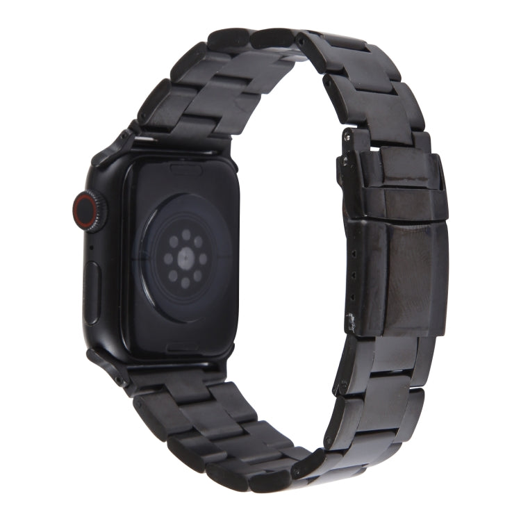 For Apple Watch Series 2 42mm Three-Bead Stainless Steel Watch Band(Black) - free shipping - PMC TechLife - Order now!