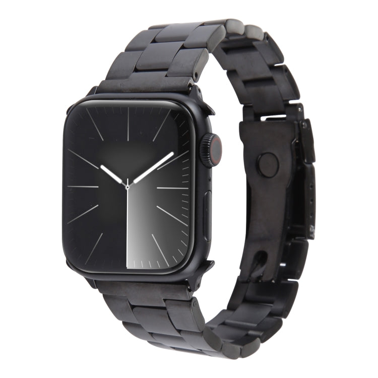 For Apple Watch 38mm Three-Bead Stainless Steel Watch Band(Black) - free shipping - PMC TechLife - Order now!