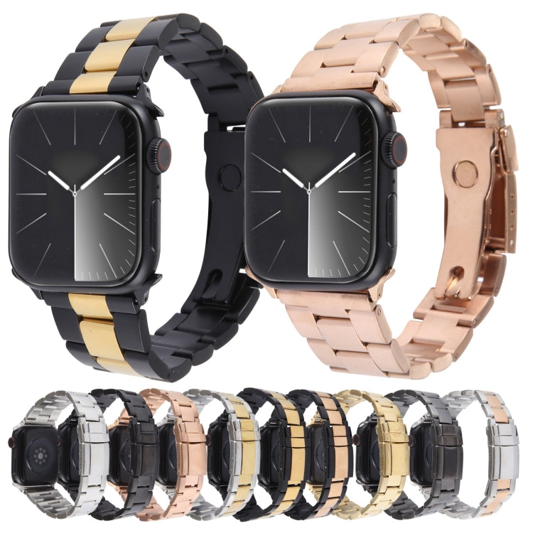 For Apple Watch Series 2 42mm Three-Bead Stainless Steel Watch Band(Silver) - free shipping - PMC TechLife - Order now!