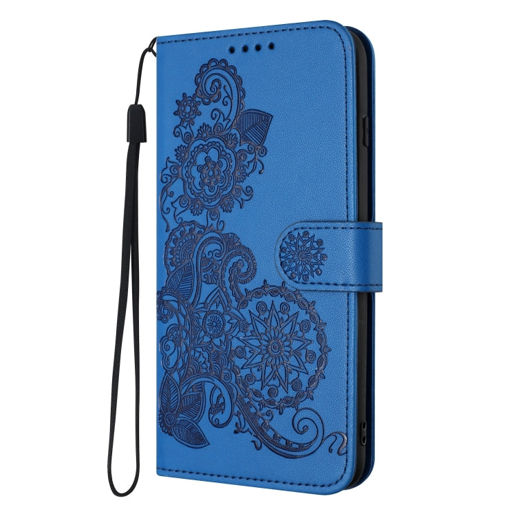 For Google Pixel 9 Pro Datura Flower Embossed Flip Leather Phone Case(Blue) - free shipping - PMC TechLife - Order now!