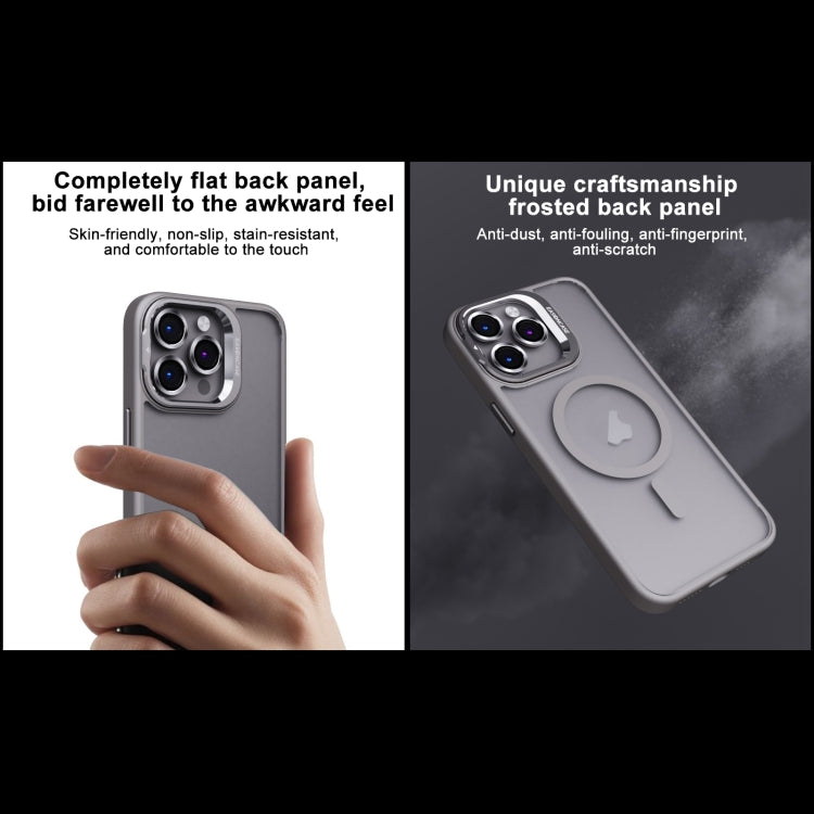 For iPhone 14 Pro Max Invisible Lens Holder PC + TPU Frosted MagSafe Phone Case(Black) - iPhone 14 Pro Max Cases by PMC TechLife | Online Shopping South Africa | PMC TechLife