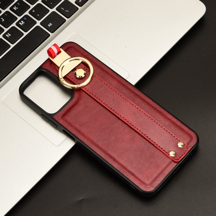 For Motorola Moto G 5G 2024 Wristband Leather Back Phone Case(Red) - Motorola Cases by PMC Jewellery | Online Shopping South Africa | PMC Jewellery | Buy Now Pay Later Mobicred