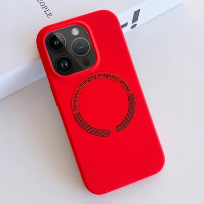 For iPhone 12 Pro Max MagSafe Magnetic Liquid Silicone Phone Case(Red) - iPhone 12 Pro Max Cases by PMC Jewellery | Online Shopping South Africa | PMC Jewellery