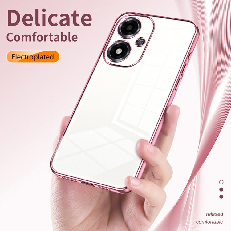 For OPPO A2m Transparent Plating Fine Hole Phone Case(Transparent) - OPPO Cases by PMC TechLife | Online Shopping South Africa | PMC TechLife | Buy Now Pay Later Mobicred