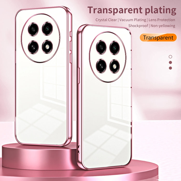 For OPPO A2 Pro Transparent Plating Fine Hole Phone Case(Gold) - A2 Pro Cases by PMC TechLife | Online Shopping South Africa | PMC TechLife | Buy Now Pay Later Mobicred
