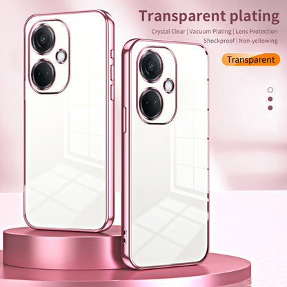 For OPPO K11 Transparent Plating Fine Hole Phone Case(Transparent) - OPPO Cases by PMC Jewellery | Online Shopping South Africa | PMC Jewellery | Buy Now Pay Later Mobicred