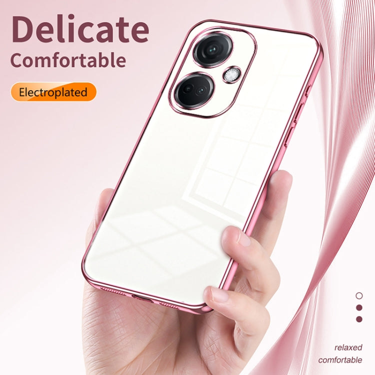 For OPPO K11 Transparent Plating Fine Hole Phone Case(Green) - OPPO Cases by PMC TechLife | Online Shopping South Africa | PMC TechLife | Buy Now Pay Later Mobicred