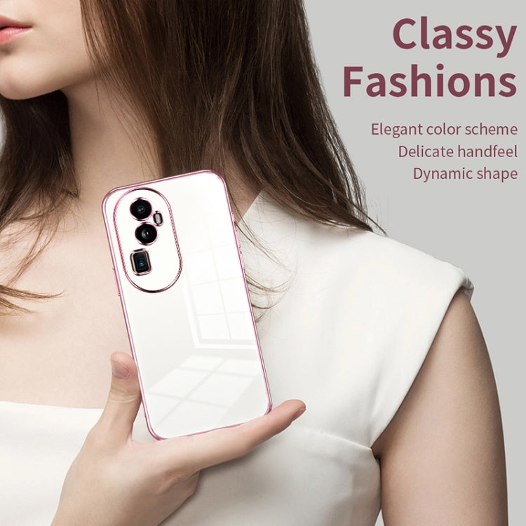For OPPO Reno10 Pro+ Transparent Plating Fine Hole Phone Case(Green) - OPPO Cases by PMC TechLife | Online Shopping South Africa | PMC TechLife | Buy Now Pay Later Mobicred