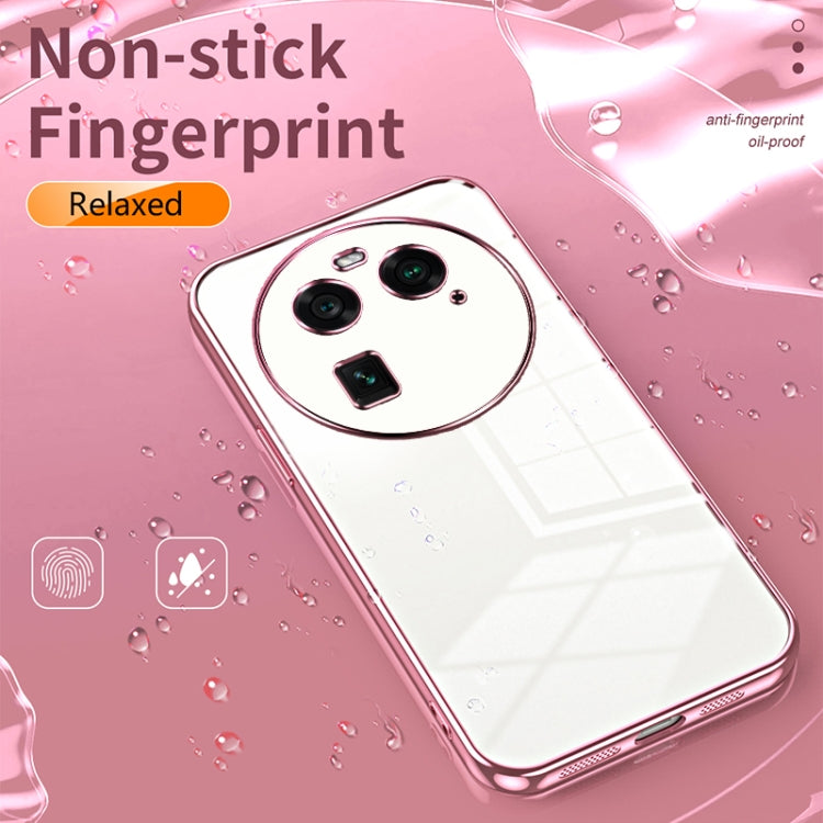 For OPPO Find X6 Transparent Plating Fine Hole Phone Case(Silver) - OPPO Cases by PMC Jewellery | Online Shopping South Africa | PMC Jewellery | Buy Now Pay Later Mobicred