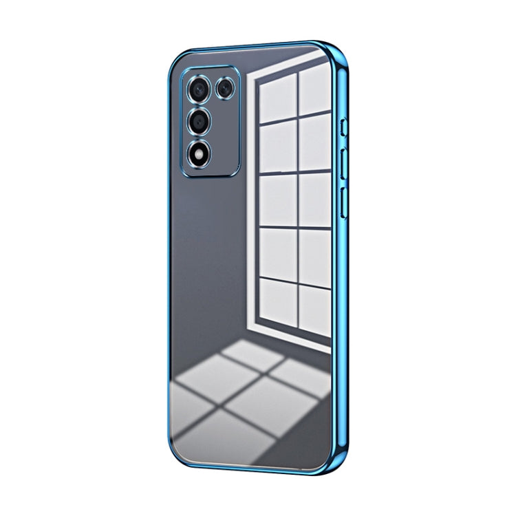 For OPPO K9s / K10 Energy Transparent Plating Fine Hole Phone Case(Blue) - OPPO Cases by PMC TechLife | Online Shopping South Africa | PMC TechLife | Buy Now Pay Later Mobicred